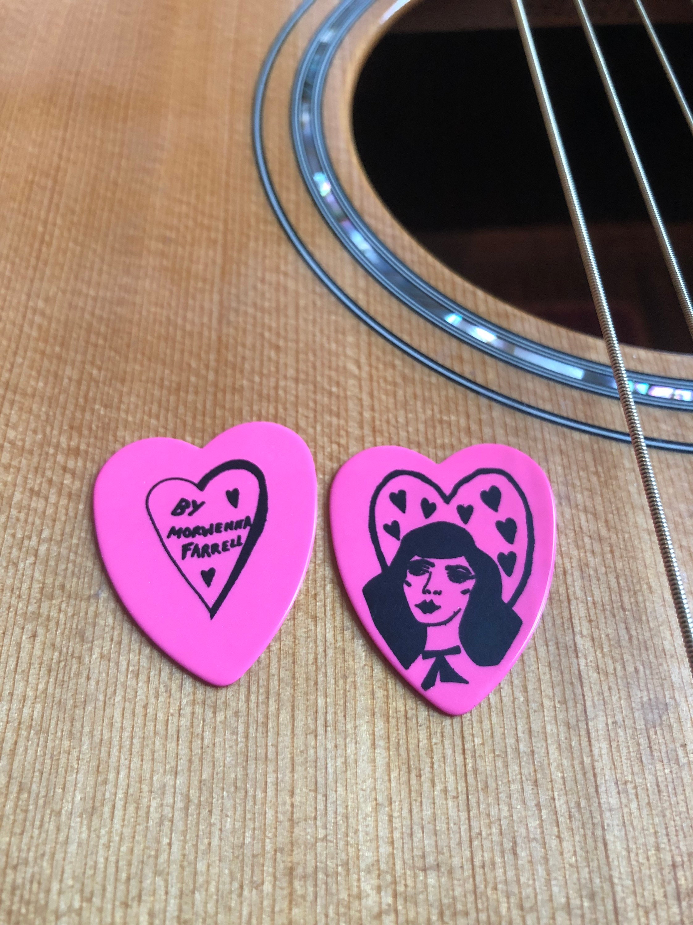 Picky Nikky Guitar Plectrum Heart Shaped Guitar Pick Etsy UK