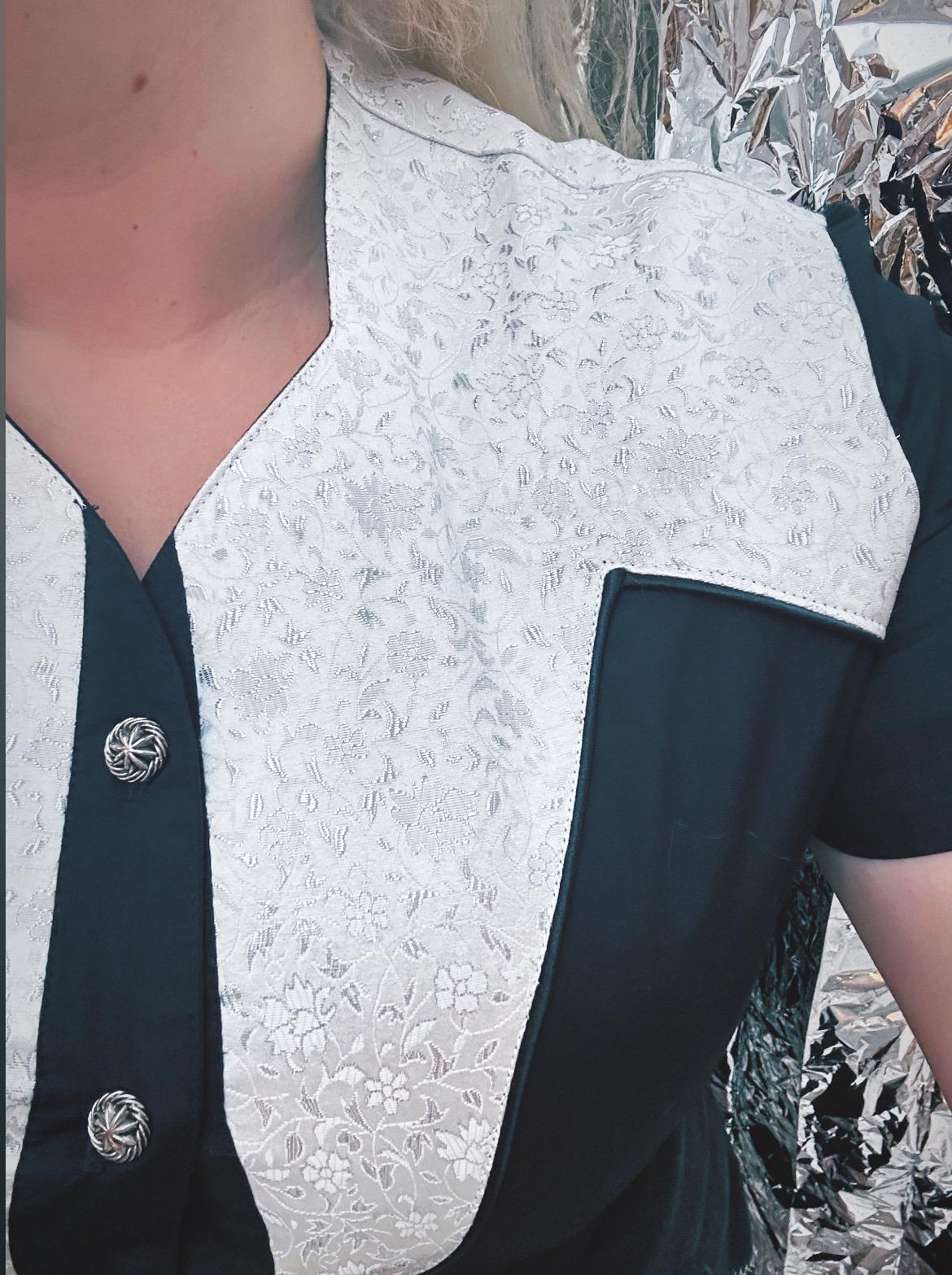Chemise de cowboy avec franges, noir/blanc | acheter en ligne sur déguisement buttinette