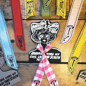 Hand made and screenprinted neck tie collab Foundling Studio, cowboy, cowgirl, penny lane, limited edition, cowbabe, vintage western, bolo