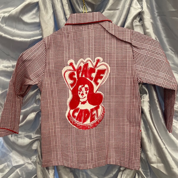 Deadstock kids 1970s two piece size 26 months, vintage kids clothing, 70s vintage girls suit, power blazer for children, western, cowgirl