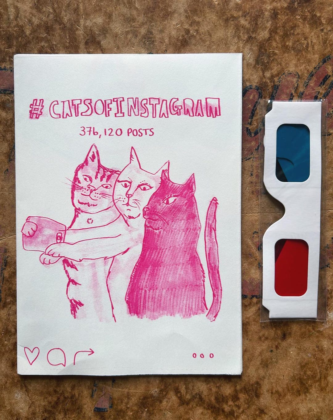 A5 Plus Cats of Instagram Zine, With Fold Out Massive A2 Poster 3d