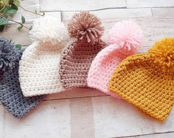 Premature baby hat, tiny baby  preemie baby, various colours, knitted beanie hat, hand knit baby wear. UK seller, new baby gifts. 24-26cm