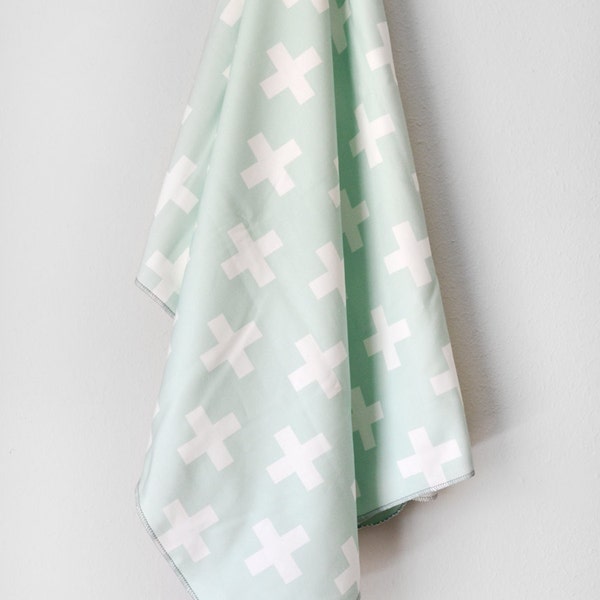 LARGE Pale Mint Plus Swaddle Blanket