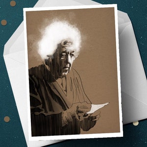 Carte de voeux d'anniversaire de Miss Marple Agatha Christie, mystère du meurtre vintage de Margaret Rutherford, cadeaux uniques pour son père et sa mère