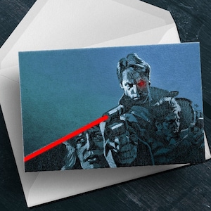 Terminator-Grußkarte Arnold Schwarzenegger, einzigartige Horror-Film-Buff-Fan-Geschenk für ihn ihr Vater Freund Mann