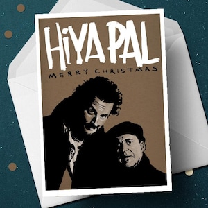 Home Alone Christmas wesołych świąt zabawna kartka z pozdrowieniami, prezent Wet Bandits dla najlepszego przyjaciela męża żony chłopaka dziewczyny fana