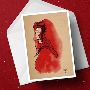WandaVision Scarlet Witch Elizabeth Olsen cartão de felicitações de aniversário, presente exclusivo da Marvel Comics para ele, namorado namorada esposa fã de cinema