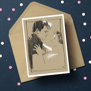 Dirty Dancing tarjeta de felicitación de cumpleaños, impresión retro de películas de los 80, idea de regalo de San Valentín para ella, novio novia mamá papá esposo esposa