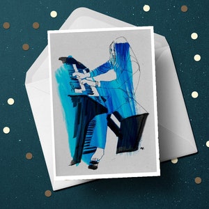 Rick Wakeman Sim, cartão de aniversário, presente para fã de música rock prog dos anos 70 para ele, pai exclusivo, namorado, dia dos pais, marido, ideia geek masculina