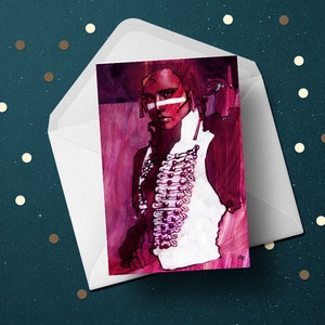Adam Ant anniversaire carte de voeux fan de musique pop des années 80 cadeau vintage pour lui, unique papa maman petit ami petite amie mari mens geek présente idée