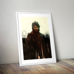 Paul McCartney Beatles Wings 70er Jahre Rock-Musik-Malerei, Wand-Dekor-Kunstdruck, Musiker Geschenk für ihn Ehemann Freund Vater A4 (210 x 297 mm)