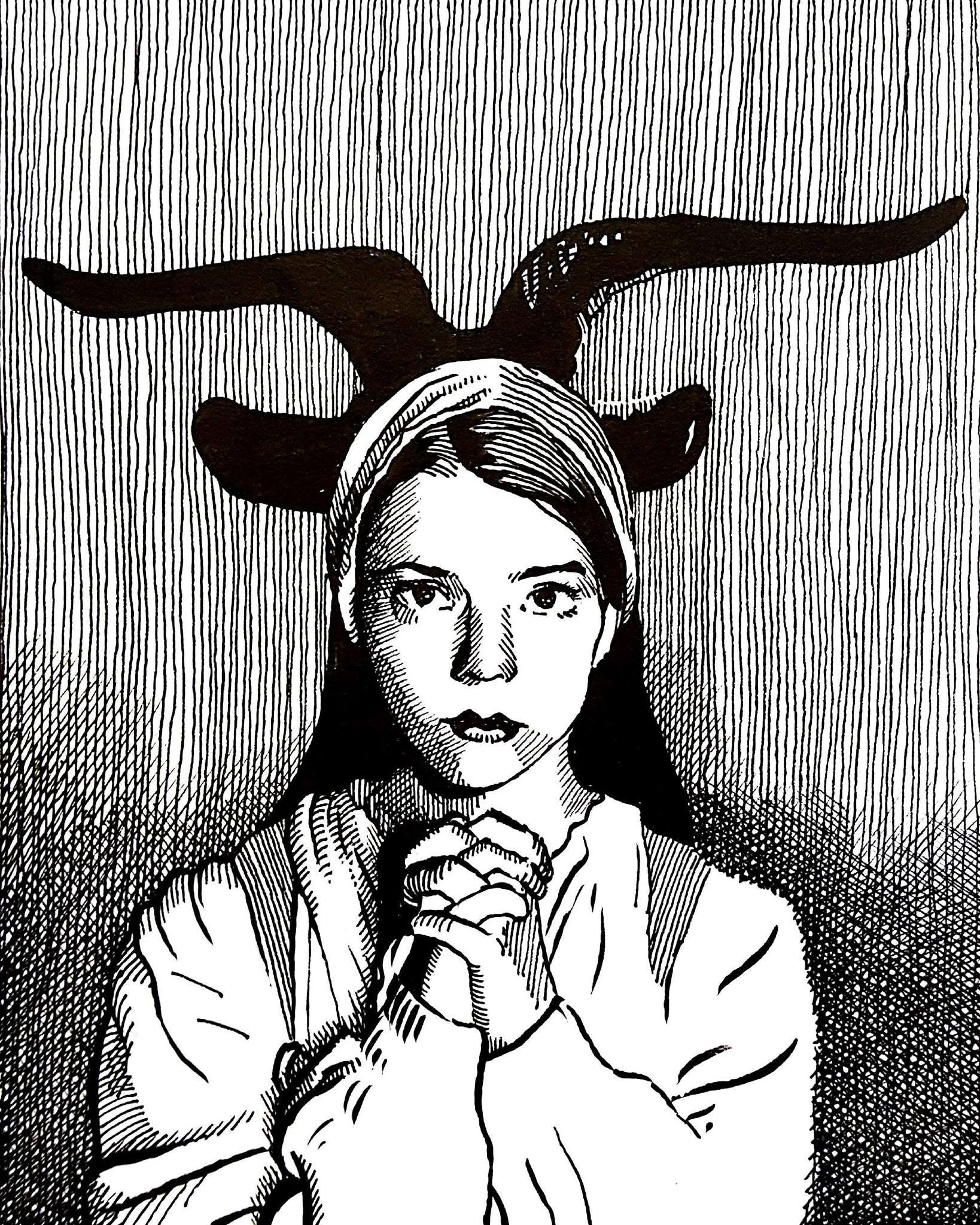 The Witch Halloween Birthday Greeting Card, Folk Horror Movie Cult Film