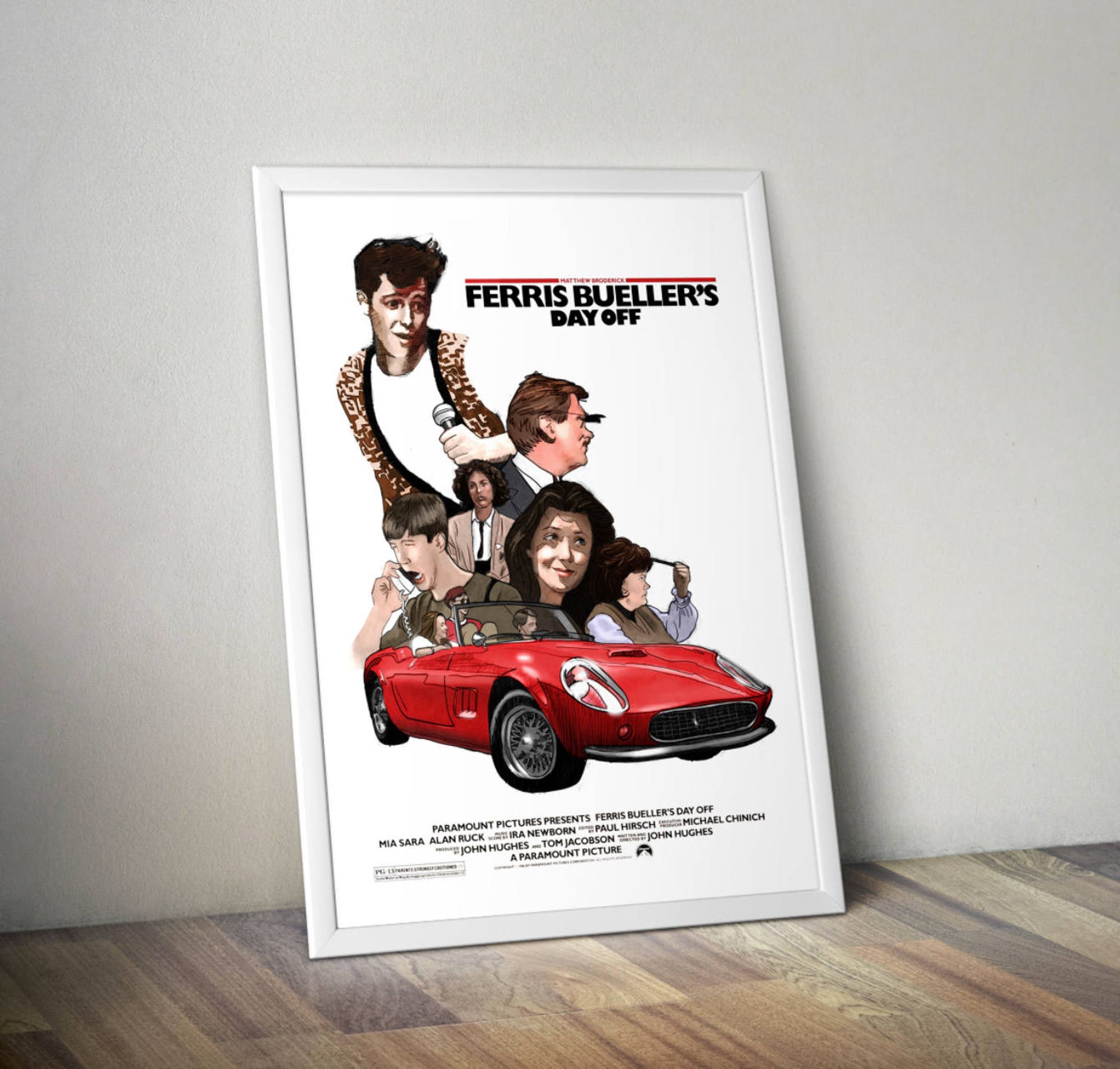 Discover Ferris Bueller's Day Off Movie Poster, 80s Retro Film Print, Wall Decor Art