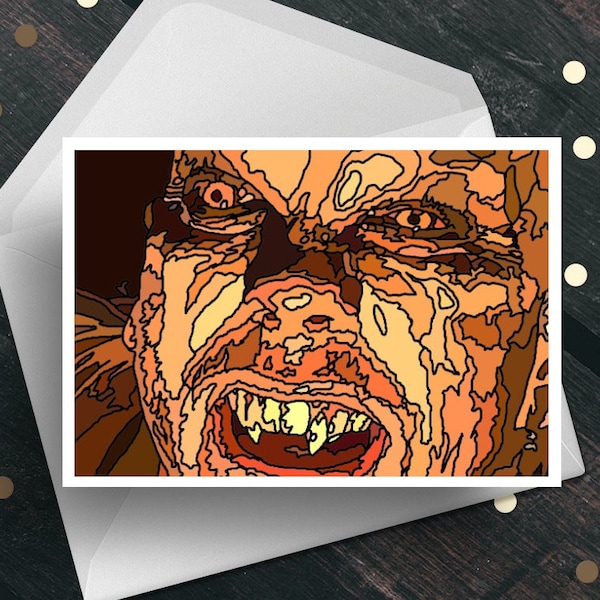 Hand-drawn Kiefer Sutherland Lost Boys Kiefer Sutherland Greeting Card - Perfect for Fans of the Classic Vampire Film, 80s retro movie gift