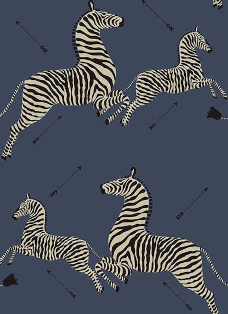 Zebra Safari Scalamandré Peel & Stick multi Colorway Etsy