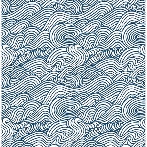 Saybrook Navy PEEL & STICK Wallpaper