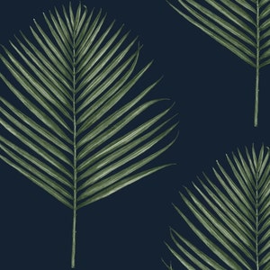 Coastal Maui Palm  Removable Wallpaper Coastal- Multi Colors