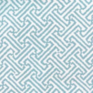 Puede incluir: Un patrón geométrico repetitivo en tonos de azul y blanco. El patrón está formado por cuadrados y rectángulos entrelazados.