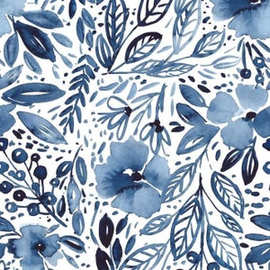 Clara Jean April Showers Navy PEEL & STICK Wallpaper