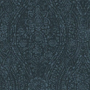 Ornate Ogee Dark Blue PEEL & STICK Wallpaper