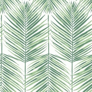 Breezy Leaf Green Palm Wallpaper