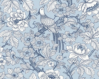 Light Blue Peony Chinoiserie