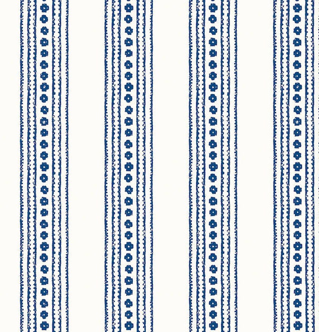 New Haven Stripe Navy Wallpaper Etsy