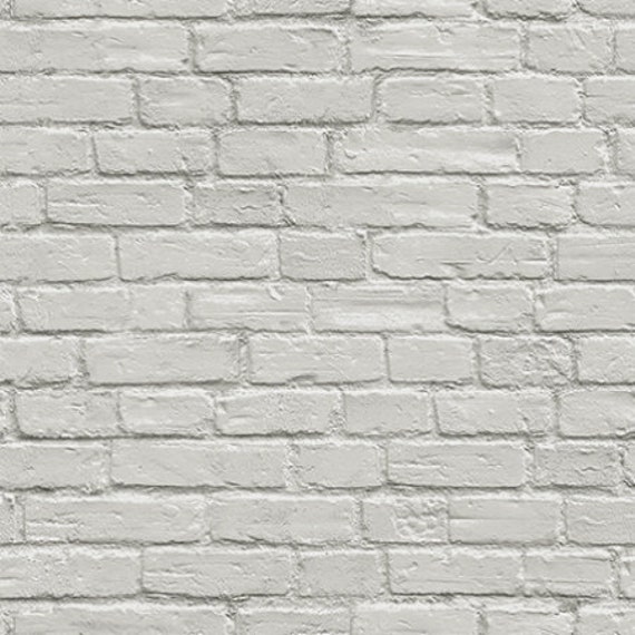 Painted Brick off White Wallpaper Etsy
