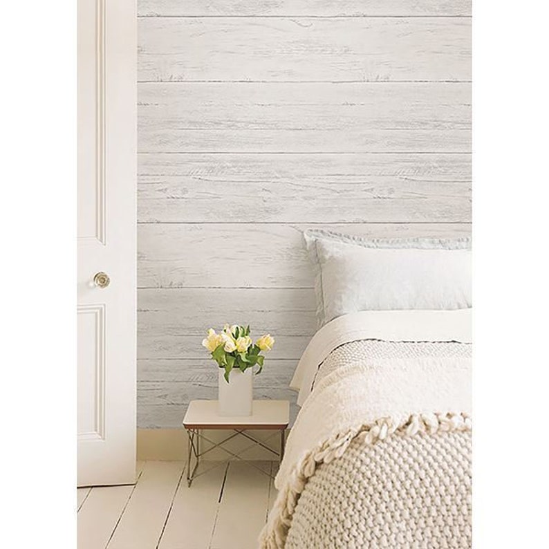 Shiplap White PEEL & STICK Wallpaper - Etsy