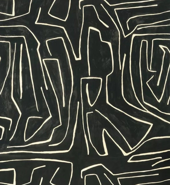 Graffito Onyx and Beige wallpaper