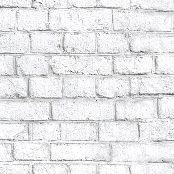 Whitewash Brick White PEEL STICK Wallpaper Etsy Norway