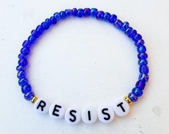 Resist Bracelet | Not Going Back | Not My President | Not My President | Equality | Persist | Blue Friendship Bracelet | Blue Wave | FDT