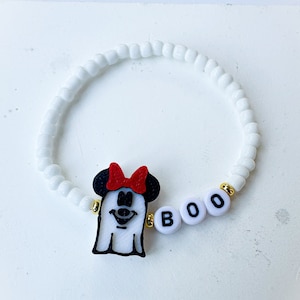 Minnie Mouse Boo Halloween Bracelet | Disney Halloween Bracelet | Mickey Not So Scary Halloween Party | Disney Halloween Accessories
