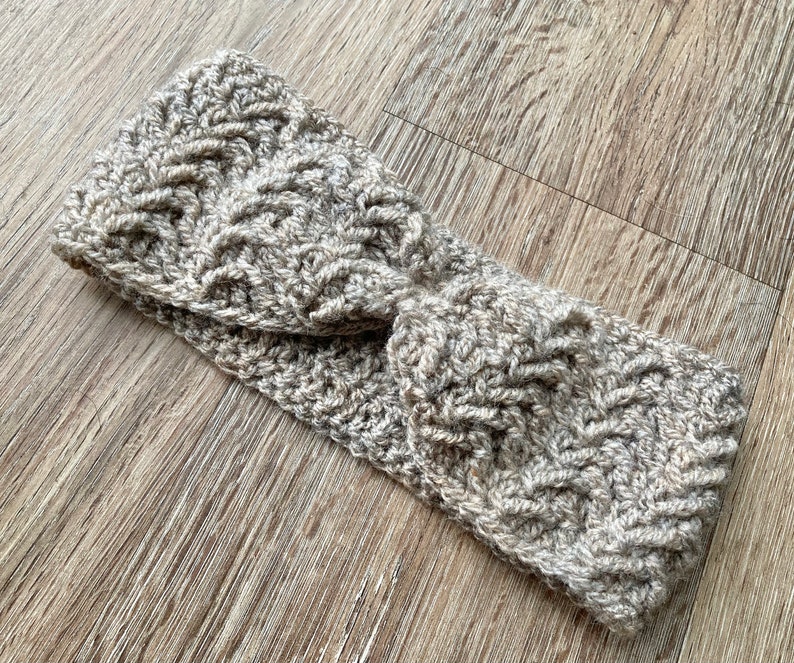 Arrow Stitch Ear Warmer Crochet Pattern Etsy