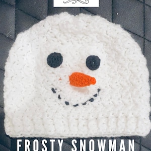 Modèle de chapeau bonhomme de neige givré