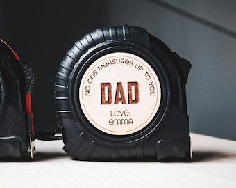 Regalo del día del padre de la hija, cinta métrica personalizada que nadie mide, regalos personalizados para papá, regalo de carpintero, regalo de carpintero