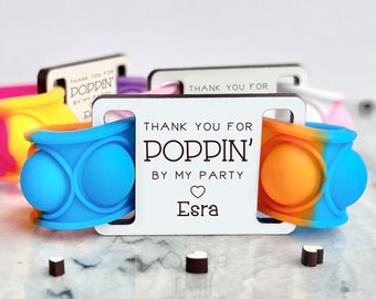 Set of Pop It Bracelet Gift For Kids Birthday party, Non Food Classroom Party Favor Custom Kid Pop It, Personalized Kid Fidget Toy Classroom