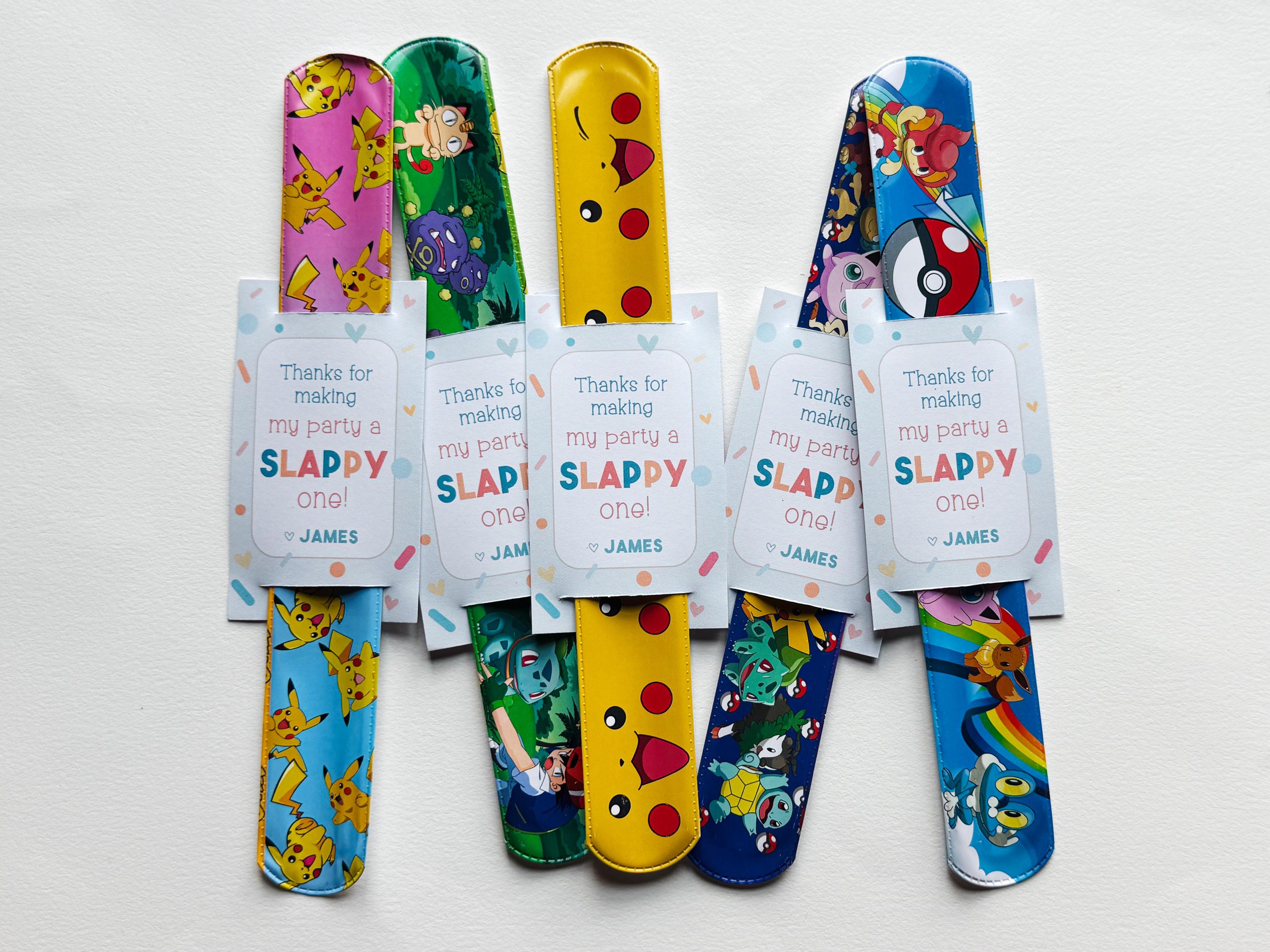 Personalized Pokemon Slap Bracelet | Birthday Party Present