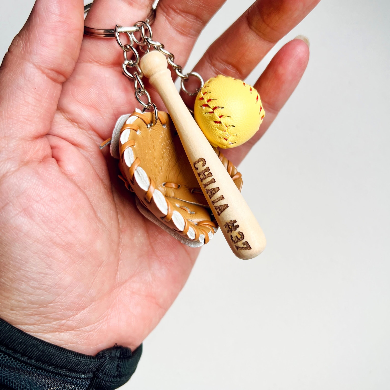 6 Color Keychain Creative Personality Tennis And Mini Tennis Racket Key