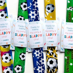 Soccer Football Personalized Slap Bracelet | Slappy Birthday Bracelet | Sport theme Party Favors | Slap Bracelets Party Favors | Class Gift