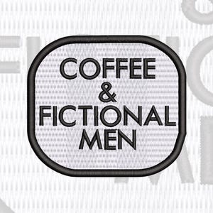 coffee & fictional men patch | embroidered patch
