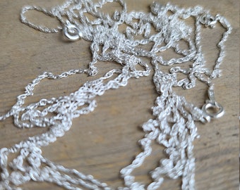 Sterling Silver Chain. Light rope chain. Chromafusion Jewelry.