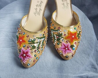 gold wedge dress shoes