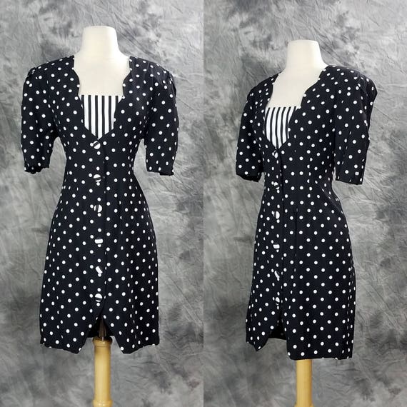 polka dot and stripe dress