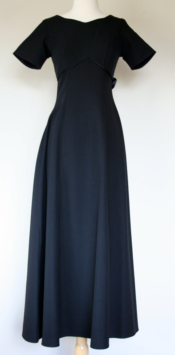 1980's Small Black Dress Little Black Dress Long Dress - Etsy