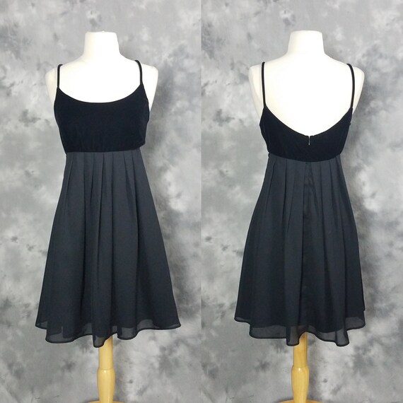 black velvet babydoll dress