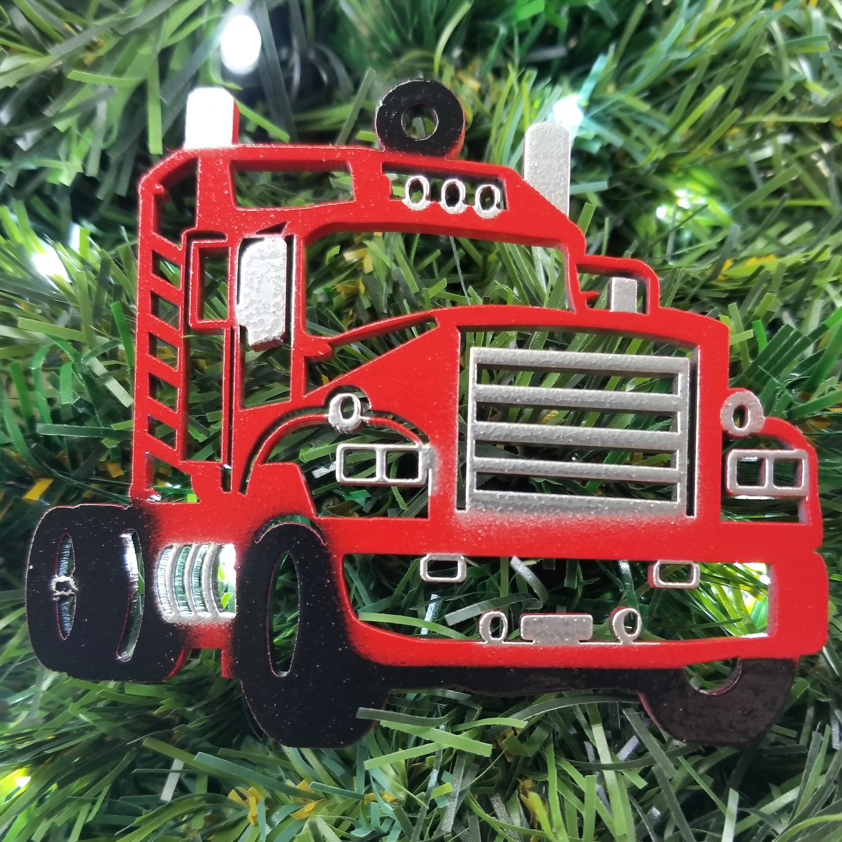 Semi Truck Christmas Ornaments 