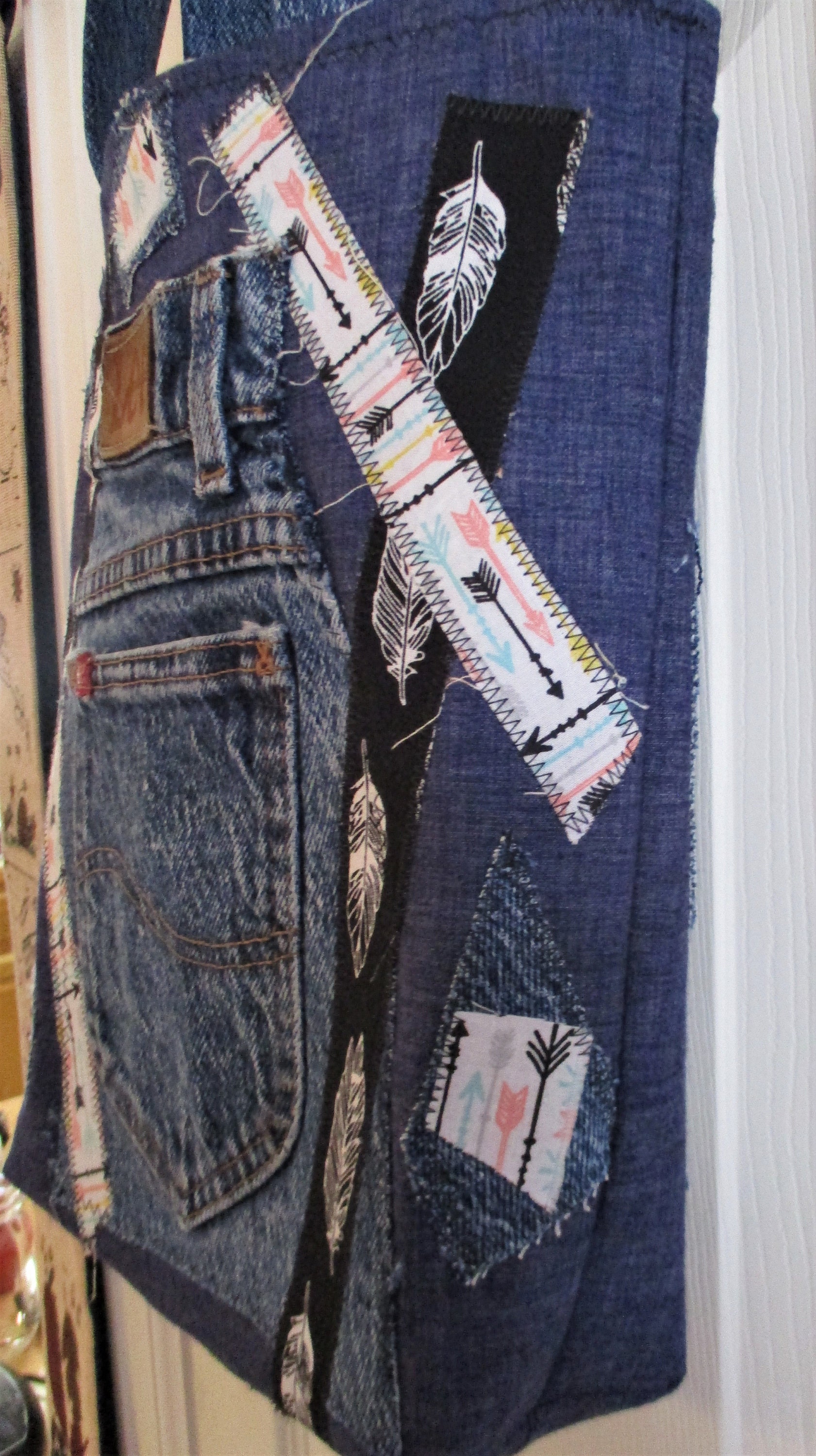 Jean Denim Scrappy Bag Upcycled With Lee Jeans and Other - Etsy