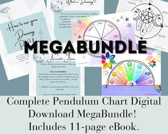 Pendulum Dowsing Chart Bundle | 5 Printable Boards | Digital Download Set for Grimoire & Journal Use