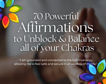 Afirmações de Chakras: 70 Declarações de Cura para Imprimir + Tabela de Referência Rápida (Download em PDF)